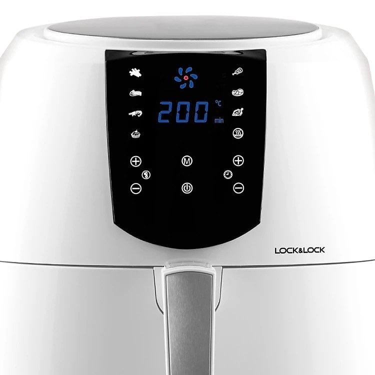 NỒI CHIÊN KHÔNG DẦU LOCK&LOCK GIGITAL 5.2L EJF351WHT