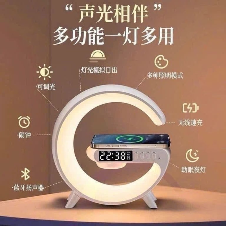 SẠC PIN + ĐÈN NGỦ + ĐỒNG HỒ full đủ 5 chức năng