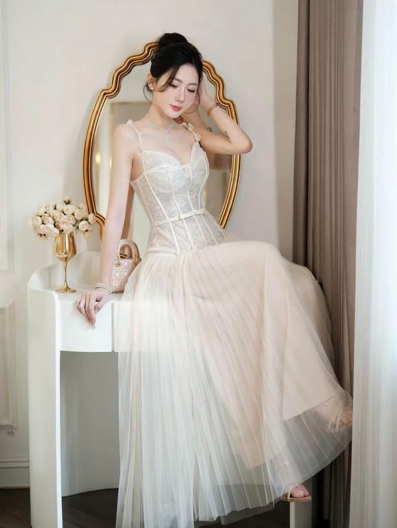 Đầm thiết kế nơ eo Chouchou ( size s )