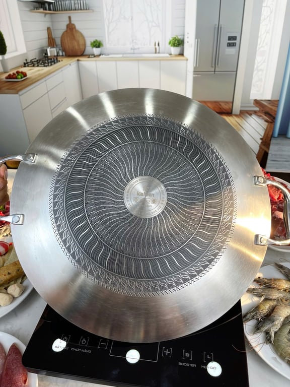 Vỉ Nướng BBQ Inox 5 Lớp Kalpen Hybrid HB38 size 38cm