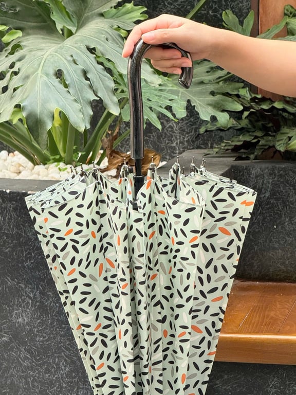 Ô tự động cán dài 16 nan Tropical leaf Kaiyo