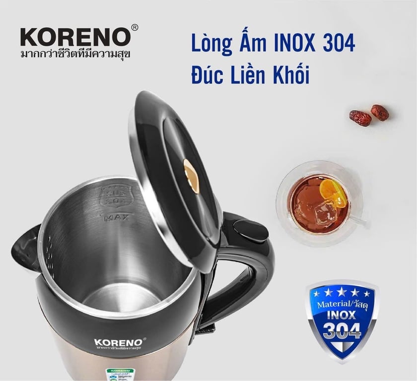 ẤM SIÊU TỐC KORENO 2L 1800W KN-221