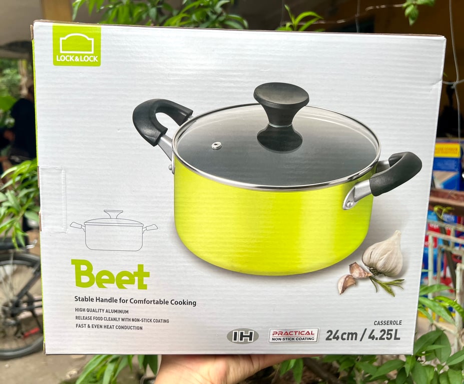 NỒI NHÔM ĐÁY TỪ BEET OKITSUMO CỦA NHÀ LOCK&LOCK 24cm