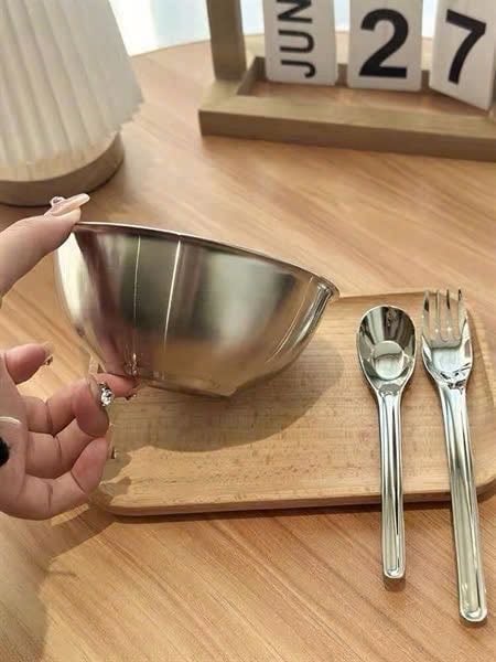 Bát ăn cơm inox hai lớp Lunkai 12cm - LK560
