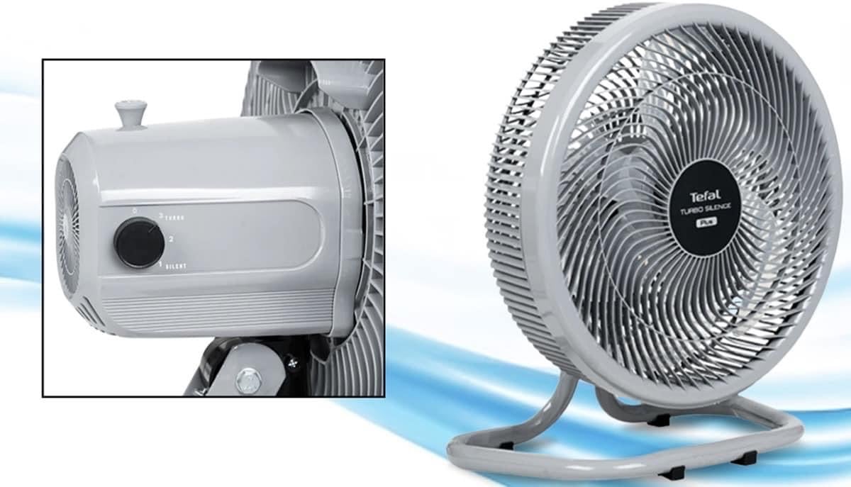 Quạt sàn Tefal Turbo Silence Plus VH686790 - màu xám