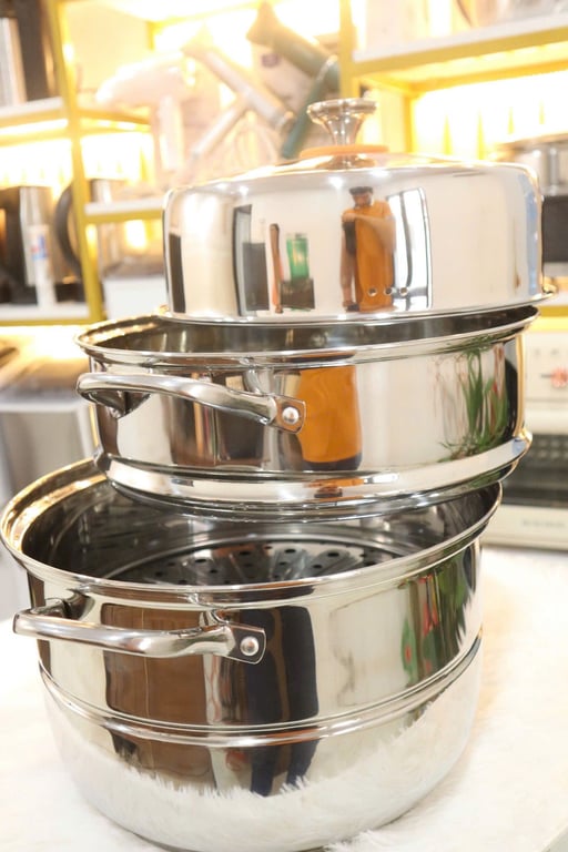 Nồi hấp 3 tầng inox SYNTEX SS32