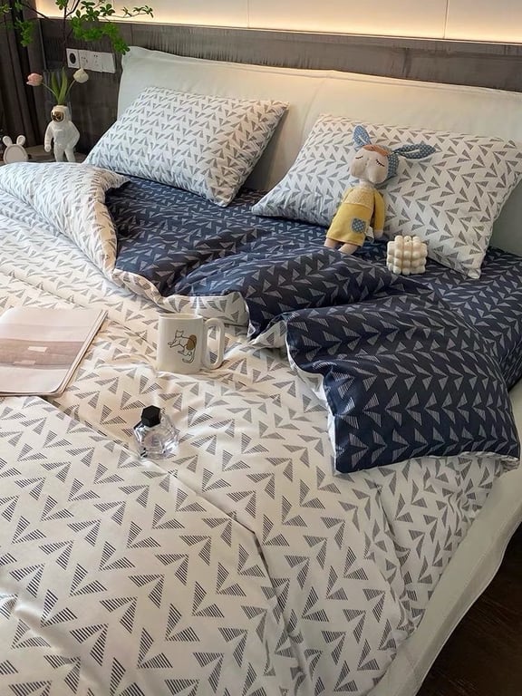 Bộ ga, vỏ gối, vỏ chăn chất cotton living siêu xịn