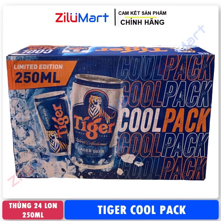 Tiger lon cool XANH 250ml