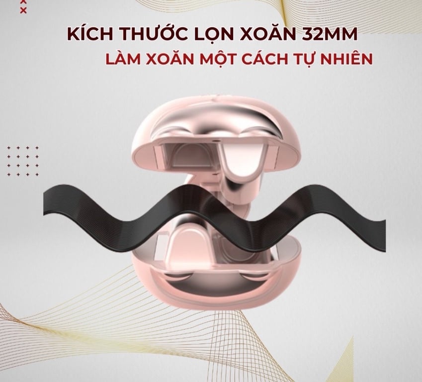 NC102 - MÁY LÀM XOĂN TÓC HIPPIE  Size 32mm