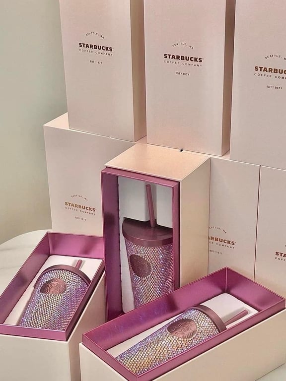 Cốc giữ nhiệt sturbuck màu tím