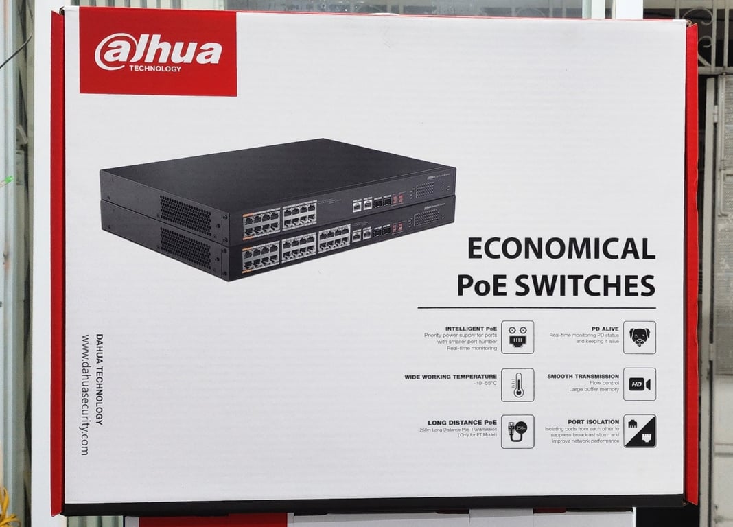 Switch PoE Công nghiệp DAHUA DH-PFS3218-16ET-135