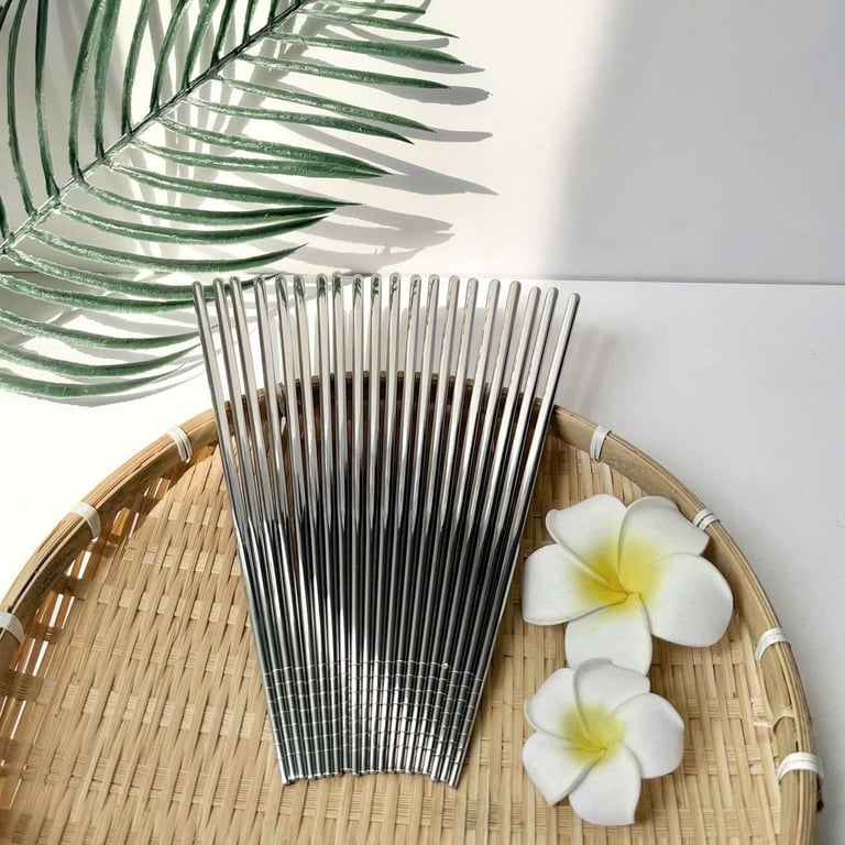 Set 10 đôi đũa chân không RAION Nhật Bản inox 304 cao cấp (GHA304) dài 23cm