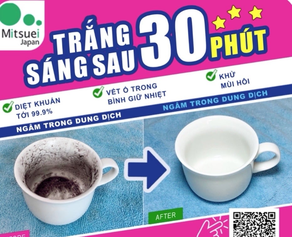 Dung dịch tẩy trắng ấm chén cốc trà/cafe Daiichi