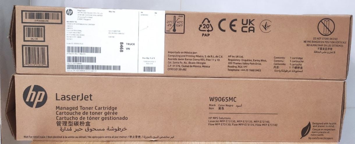 Hộp Mực Đã Có Mực In HP LaserJet BlackManaged Toner Cartrige_W9065MC