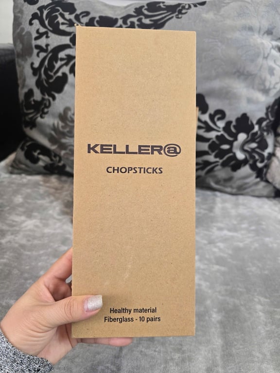 Set 10 đôi đũa chuôi bạc Keller