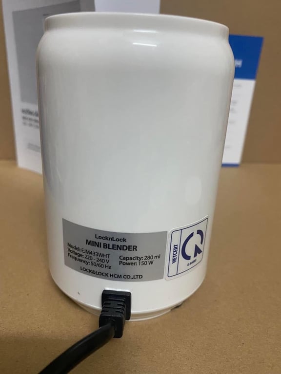 MÁY XAY SINH TỐ LOCKNLOCK MINI CẦM TAY MINI 280ML EJM433WHT