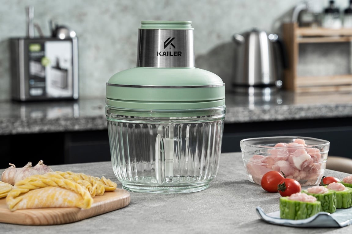 MÁY XAY THỊT KAILER CỐI THỦY TINH KL-006 ÊM - XỊN - MỊN