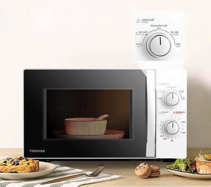 Lò vi sóng Toshiba MWP-MM20P 20 lít màu đen/ trắng