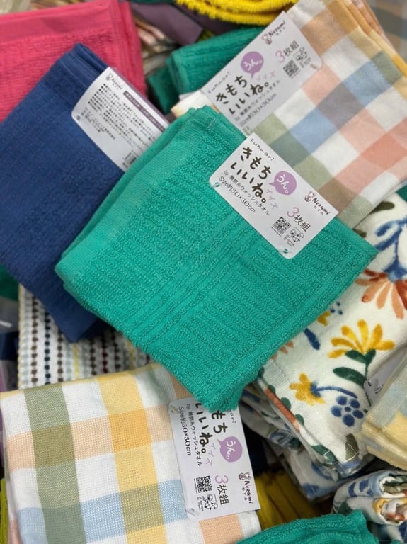 SET 3 KHĂN MẶT COTTON ORGANIC NEZUMI NHẬT 30x30CM