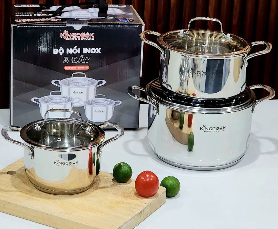 Bộ nồi inox 5 đáy Kingcook