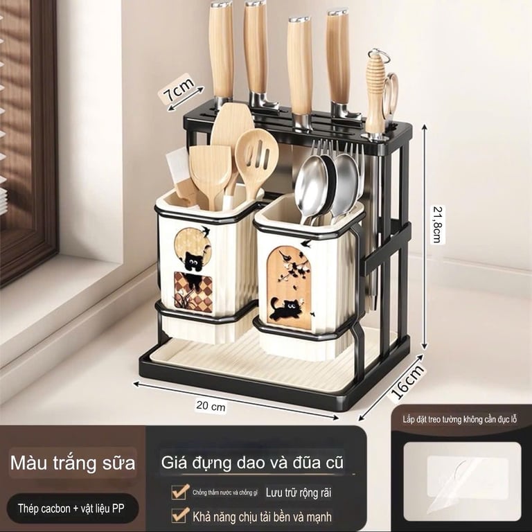 Kệ đựng dao kéo đũa thìa nội địa Trung