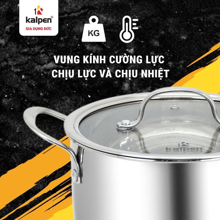 BỘ NỒI INOX 3 LỚP LIỀN KHỐI KALPEN KAMPFER KF1