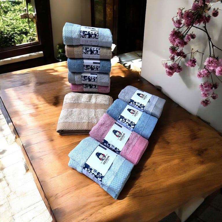 set 10c Khăn mặt sợi tre Geisha – Nhật Bản 🇯🇵