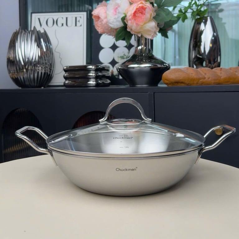 CHẢO XÀO SÂU LÒNG HAI QUAI CHOCKMEN 26CM - C636