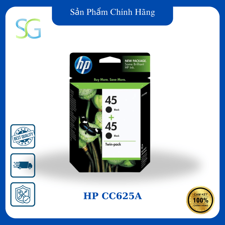 Mực In Sơ Đồ HP CC625A (HP 45A 2 Hộp Black) - Chính Hãng
