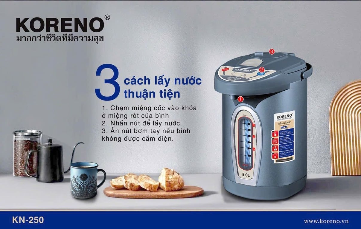 𝑩𝒊̀𝒏𝒉 𝒕𝒉𝒖̉𝒚 đ𝒊𝒆̣̂𝒏 𝑲𝑶𝑹𝑬𝑵𝑶 3.6 lít và 5 lít