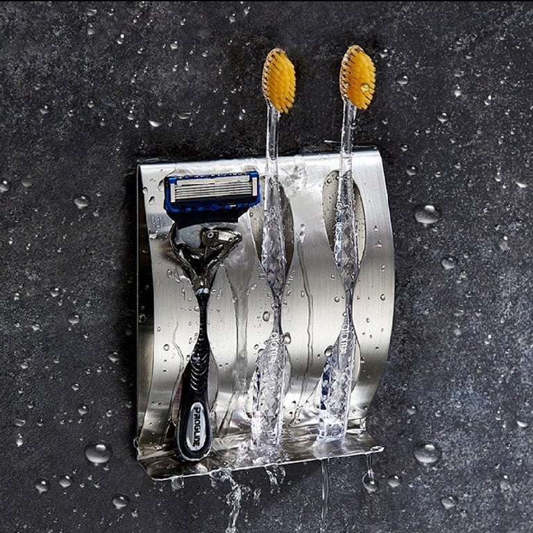 Kệ bàn chải dán tường loại 3 lỗ KBC05