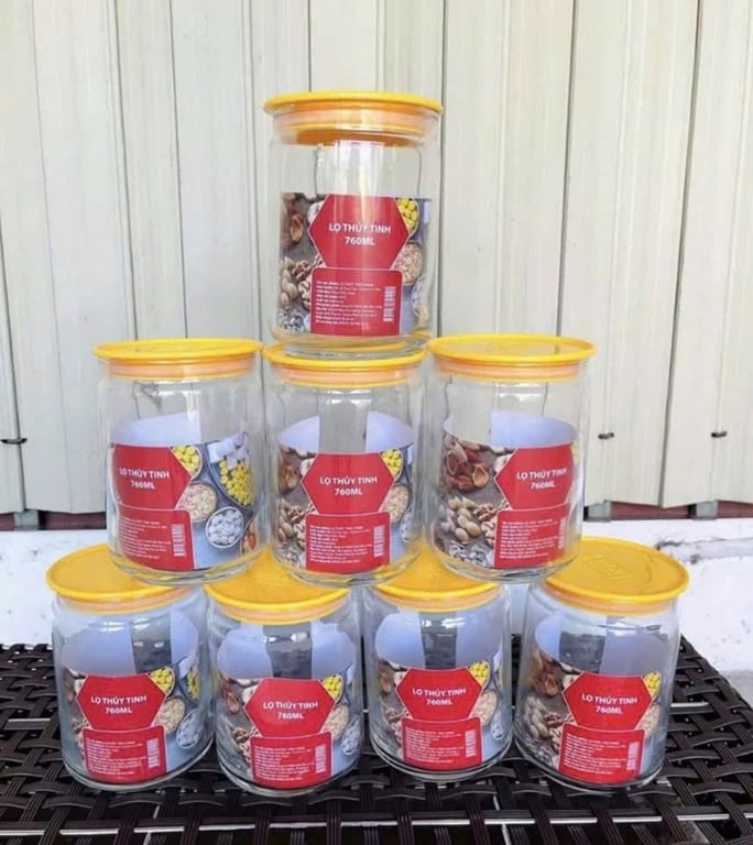 BỘ 3 HŨ THỦY TINH 760ml