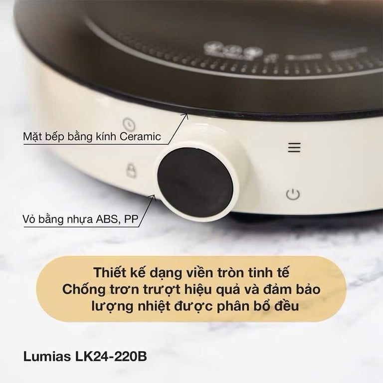 Bếp từ đơn 9 mức nhiệt Lumias LK24-220B