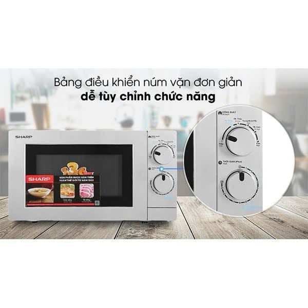 LÒ VI SÓNG SHARP R-207VN-SL 20L 700W