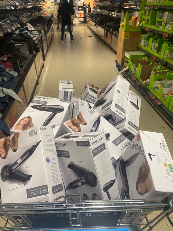 Máy sấy tóc Silvercrest Ion 2200 Watt, made in Germany, bill Pháp