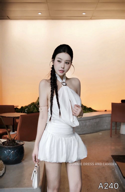 A240- yếm lụa khoét ngực 2 màu