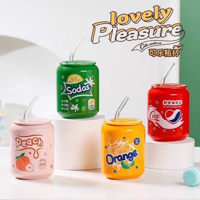 Cốc Sứ Cao Cấp Hình Lon Nước 420ml