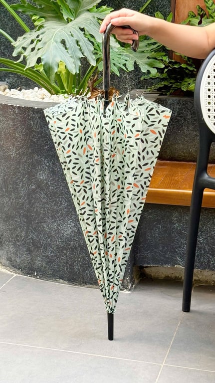 Ô tự động cán dài 16 nan Tropical leaf Kaiyo