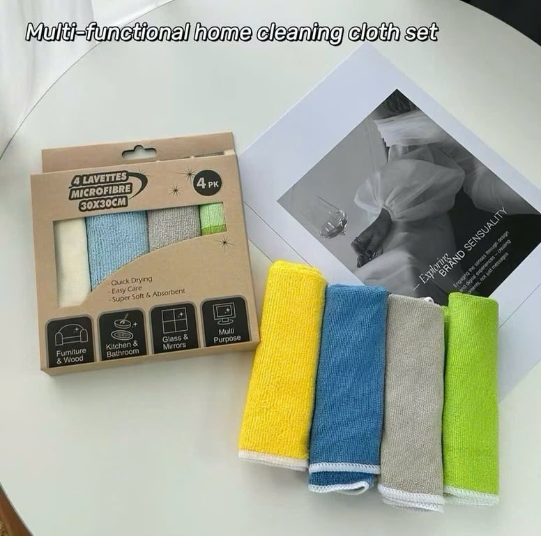 BOX 4 KHĂN LAU ĐA NĂNG ĐỦ MÀU HÀNG US- Box 4c size 30x30cm