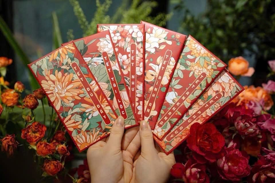 Combo 60 bao lì xì hoa cỏ mùa xuân