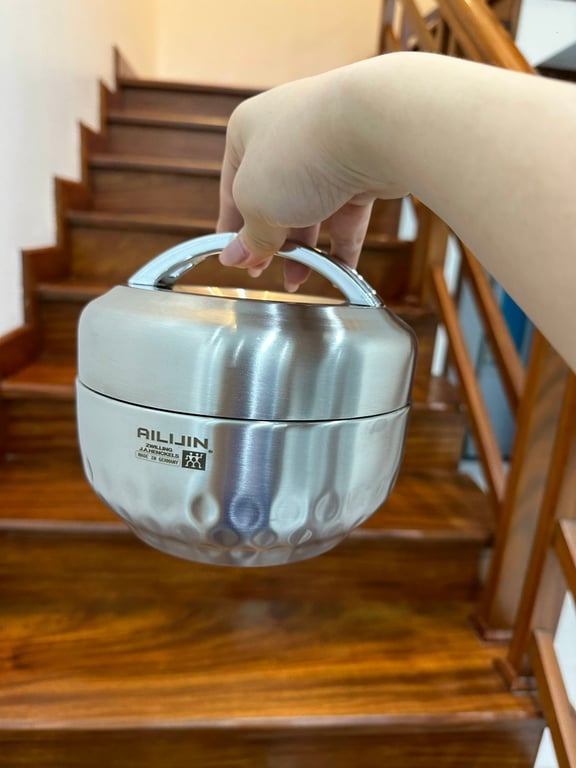 Cặp lồng đựng cơm inox 2 ngăn hàng đức