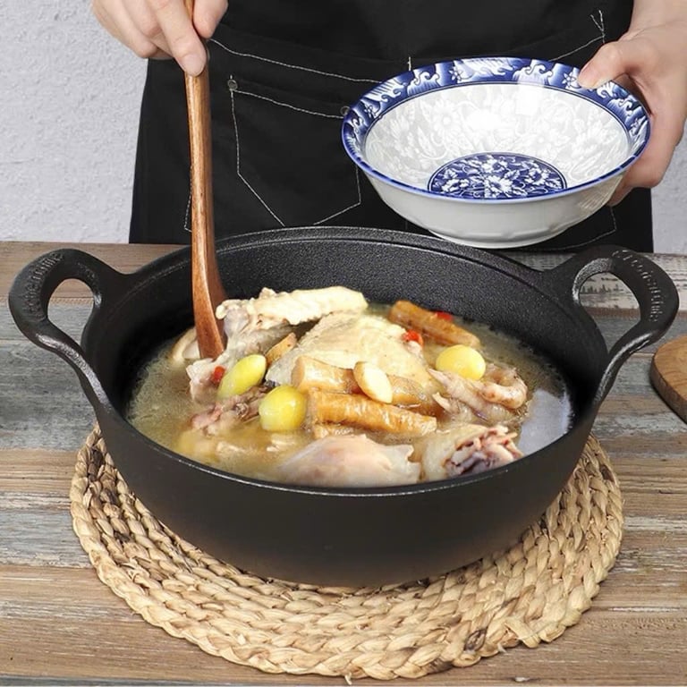 ⭐️KLE91. Nồi gang nắp kính/gỗ