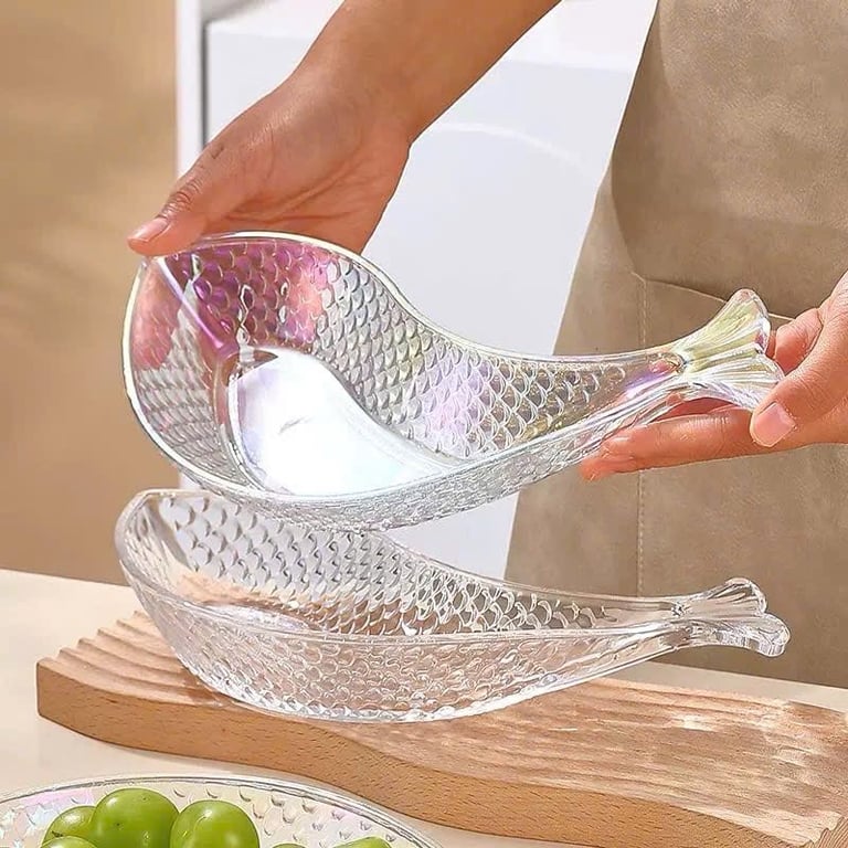 Set 2 đĩa cá thuỷ tinh