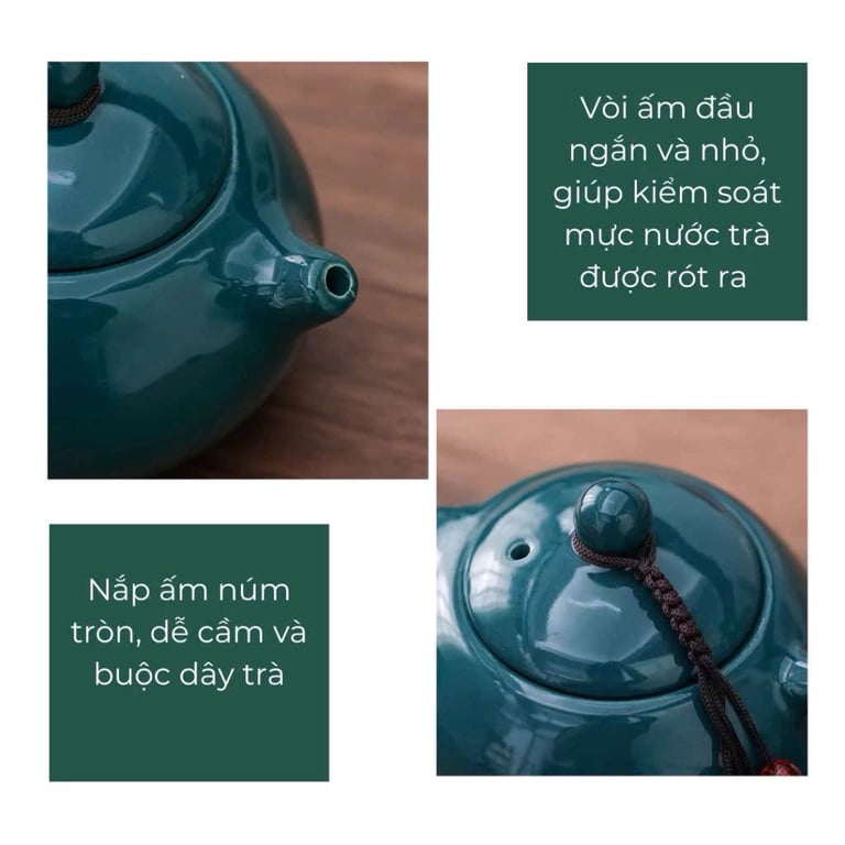 BỘ ẤM TRÀ MEN NGỌC