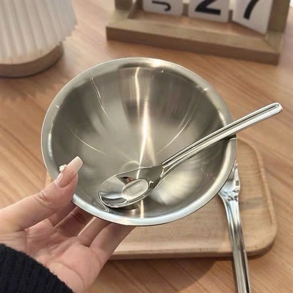 Bát ăn cơm inox hai lớp Lunkai 12cm - LK560