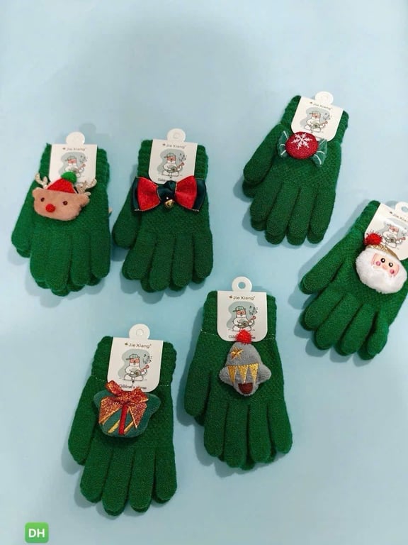 Set 2 đôi GĂNG TAY LEN NOEL cho bé từ 6 đến 15 tuổi