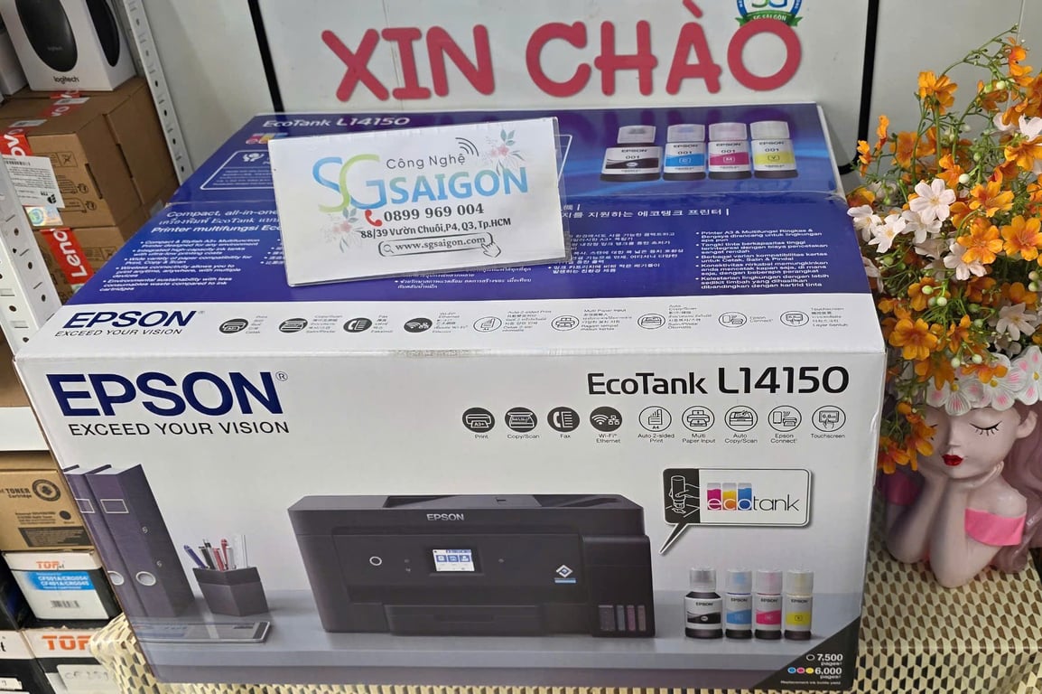 Máy in phun màu Epson L14150 (In đảo mặt| Scan| Copy| Fax| A3| A4| USB| LAN| WIFI)