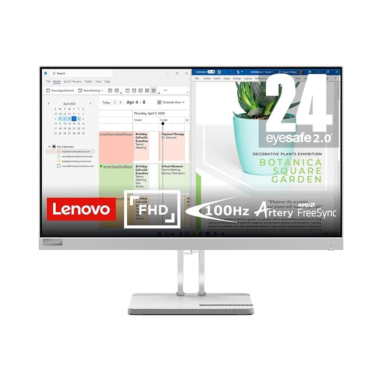 Màn Hình Máy Tính Lenovo L24E-40 67AAKAC3VN (23.8 inch/ FHD/ VA/ 100Hz/ 4ms)