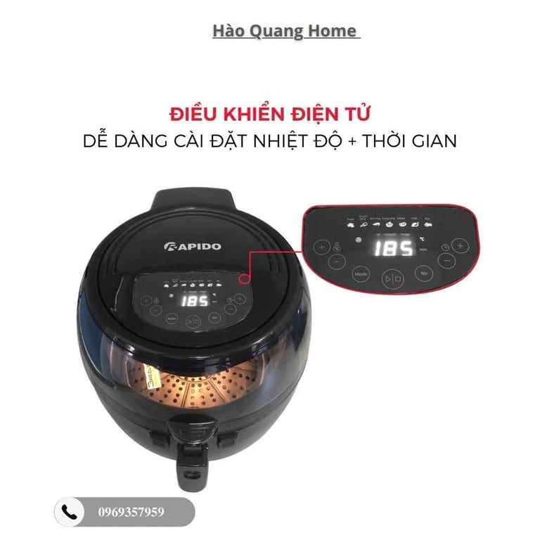 NỒI CHIÊN KHÔNG DẦU RAPIDO RAF6.5LM2