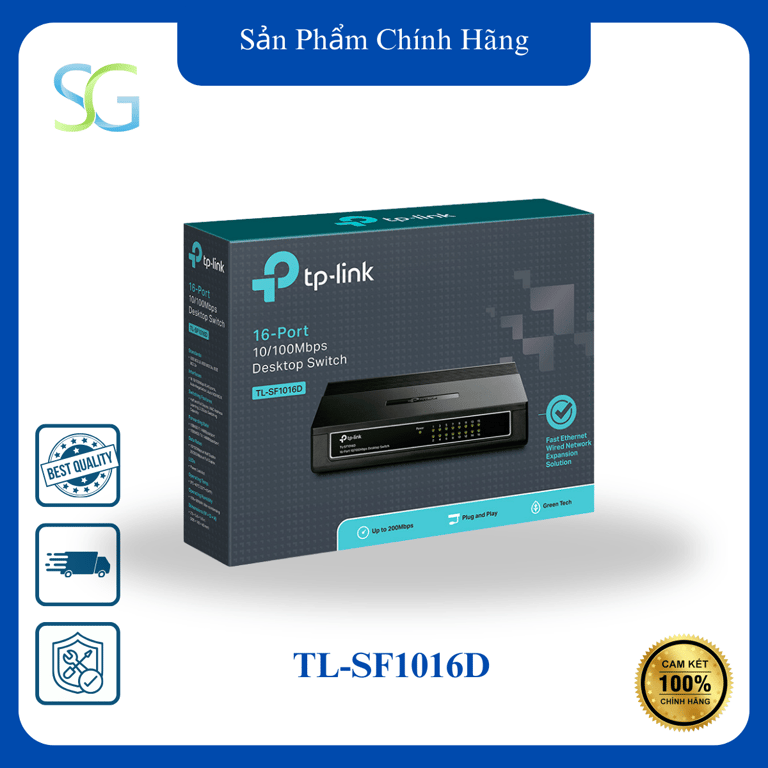 Bộ Chuyển Mạch Switch Tp-Link Tl-SF1016D (16Port 10/100Mbps - Vỏ Nhựa)